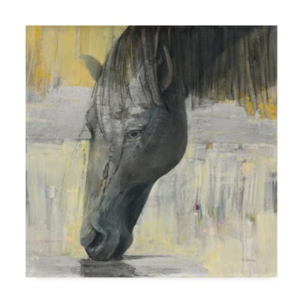 Albena Hristova 'Caleb Grey And Yellow' Canvas Art, 18x18, Trademark Fine Art, Mfr#: WAP06419-C1818GG